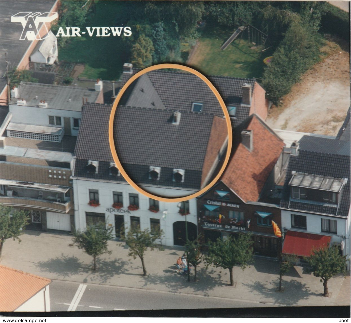 Luchtfoto Peer : Markt / Taverne " De Markt " Naast Apotheek - Peer