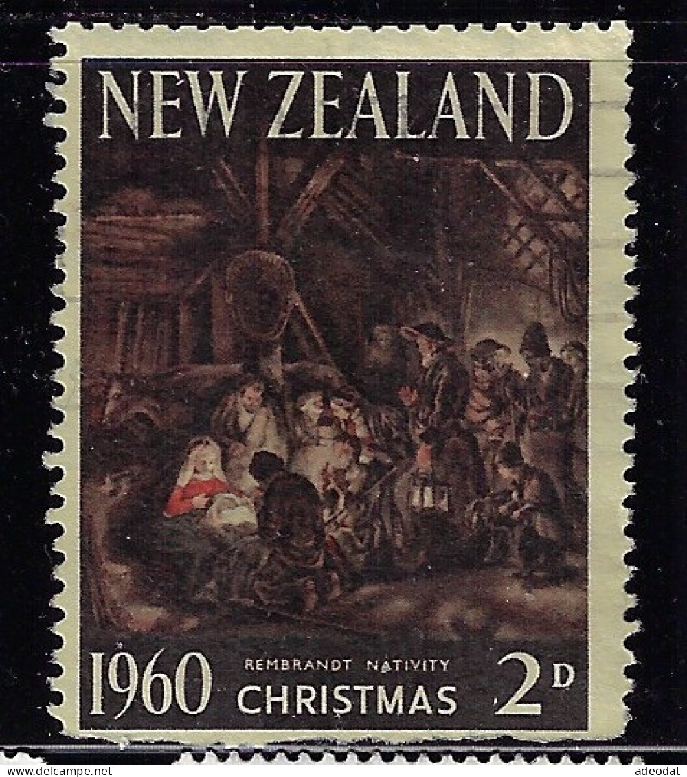 NEW ZEALAND 1960 CHRISTMAS SCOTT #353  USED - Oblitérés