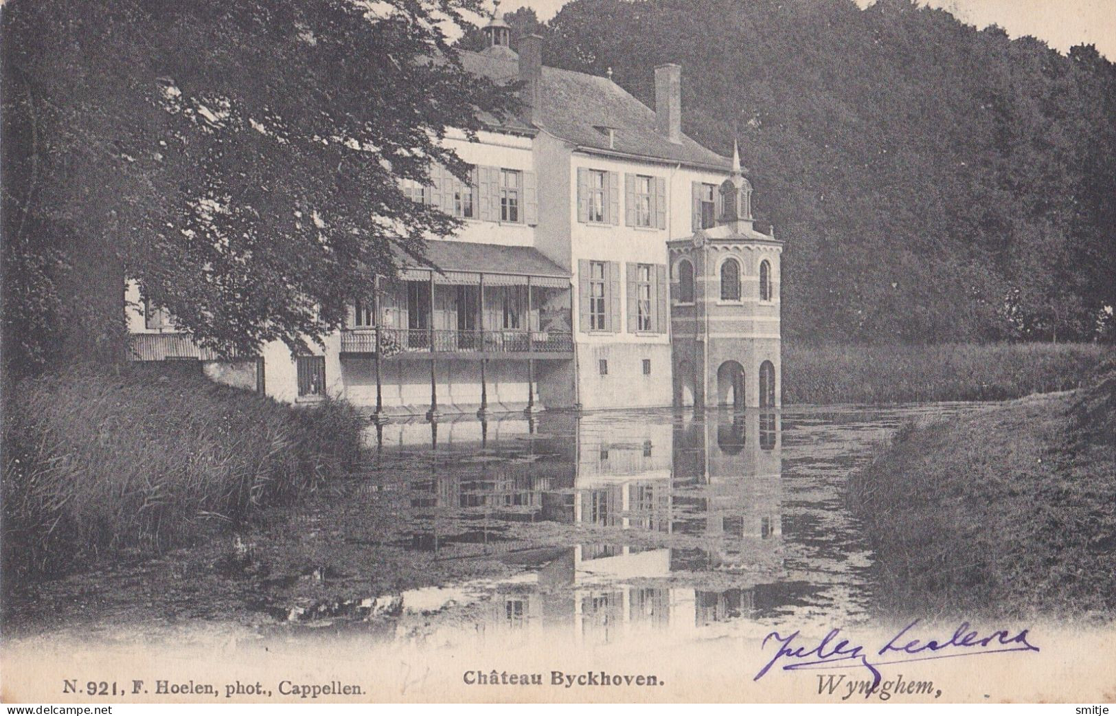 WIJNEGEM 1904 KASTEEL CHATEAU BYCKHOVEN MET SLOTGRACHT - HOELEN KAPELLEN 921 - Wijnegem