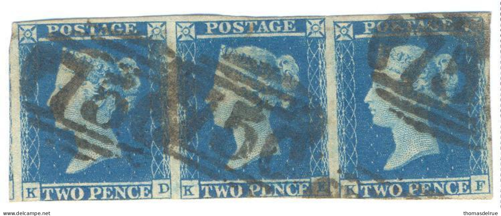 Bp91:SG13-15:   E__D - E__E - E__F :  Plate 4 : 2 Stamps With 4 Good Margins - Oblitérés