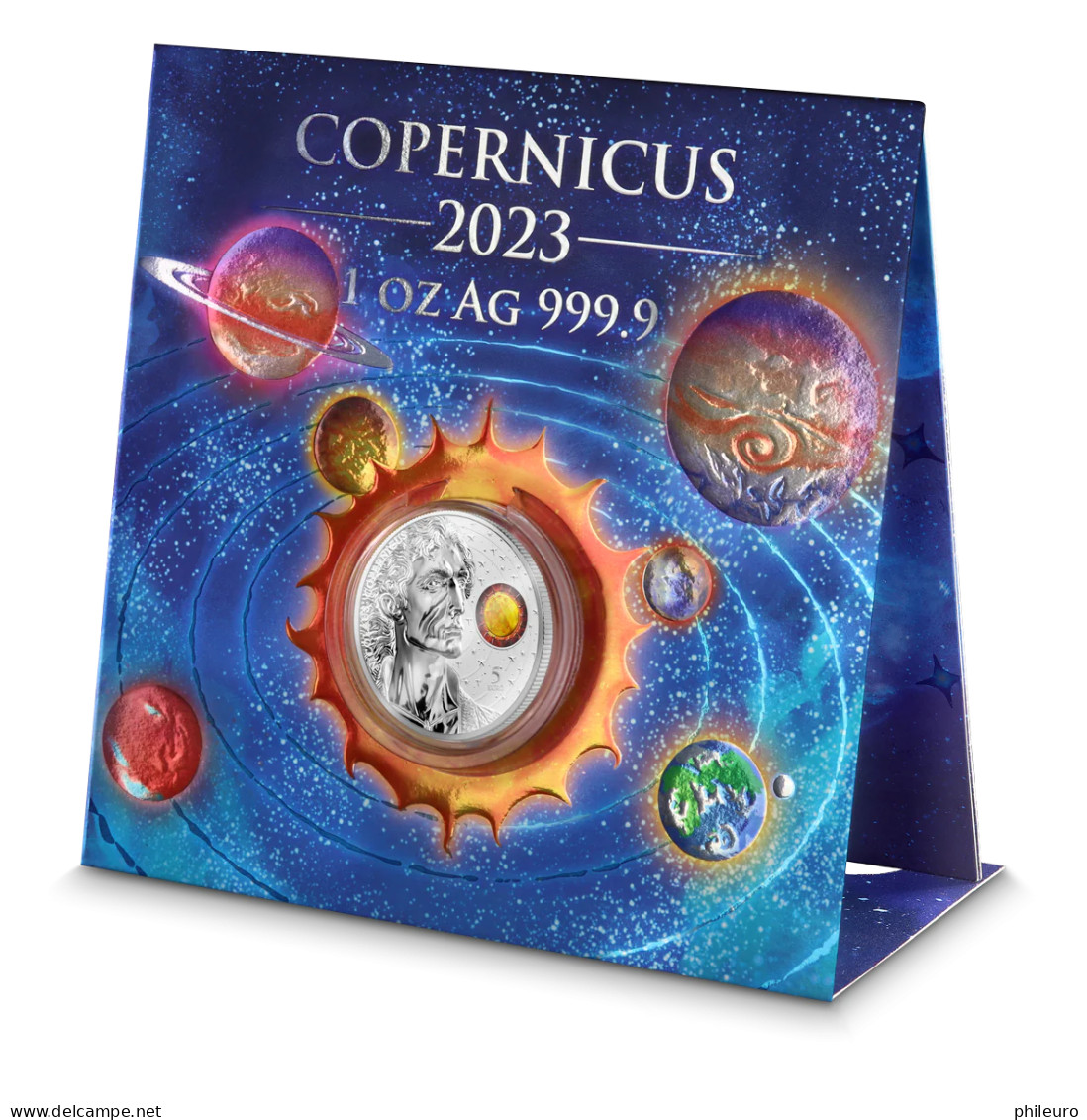 Malte 2023 : 5€ En Argent 'Copernicus' (colorisée Et Sous Blister) - Dispo En France - Malta