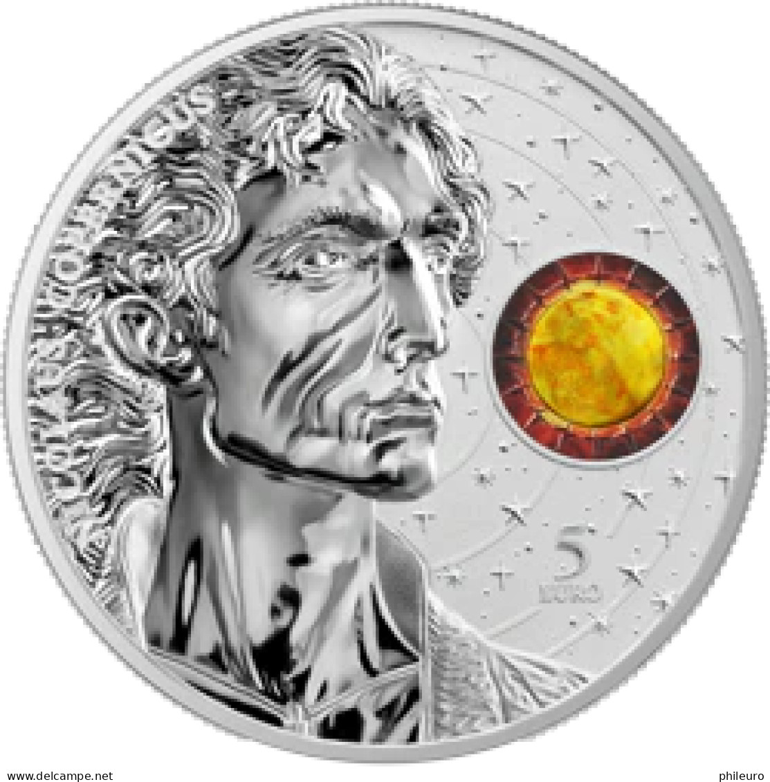 Malte 2023 : 5€ En Argent 'Copernicus' (colorisée Et Sous Blister) - Dispo En France - Malta