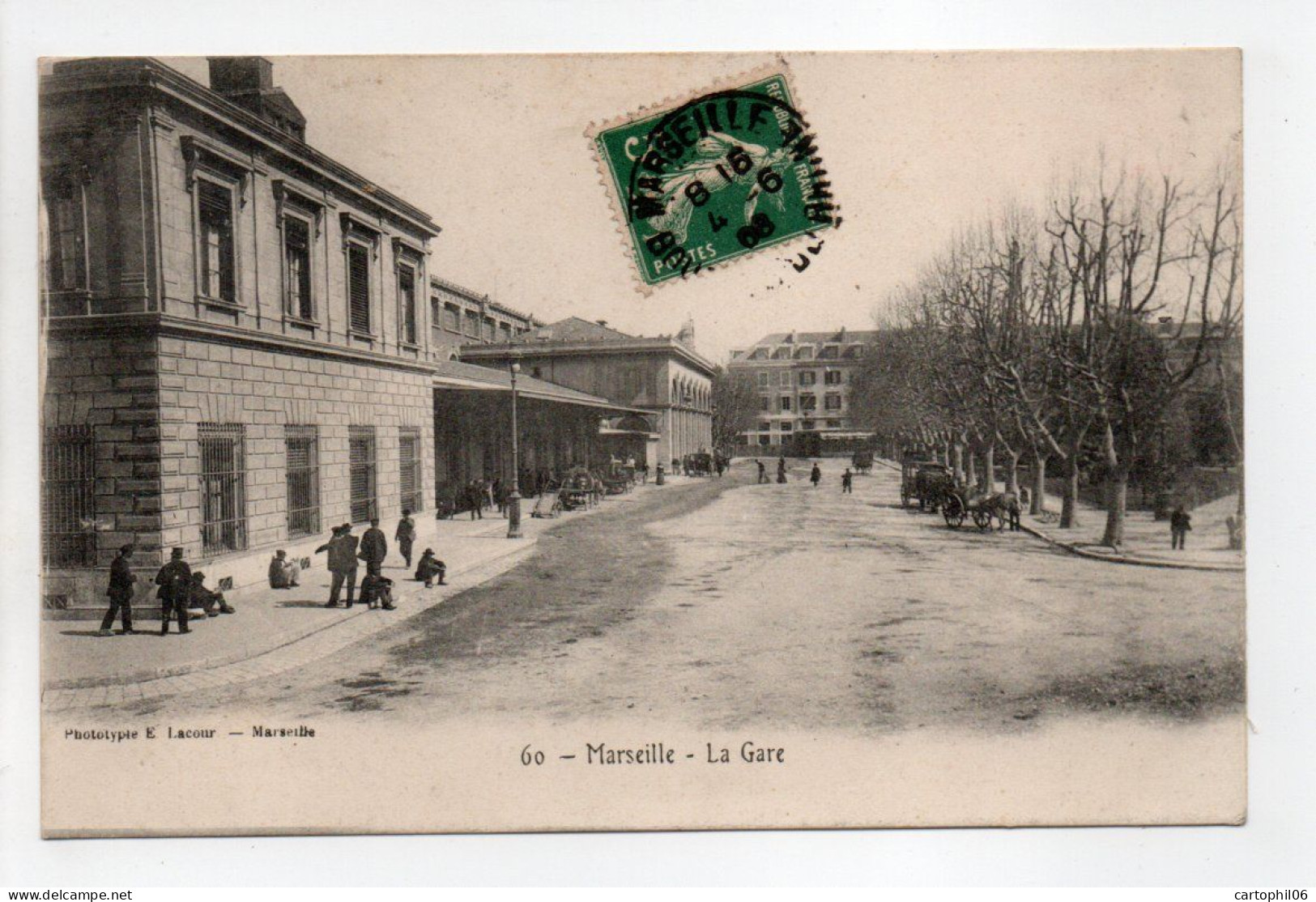 - CPA MARSEILLE (13) - La Gare 1906 - Photo Lacour N° 60 - - Quartier De La Gare, Belle De Mai, Plombières