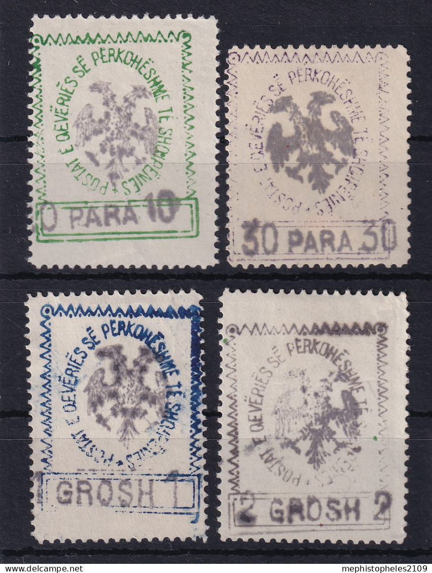 ALBANIA 1913 - MLH - Sc# 27, 30-33 - Albanien