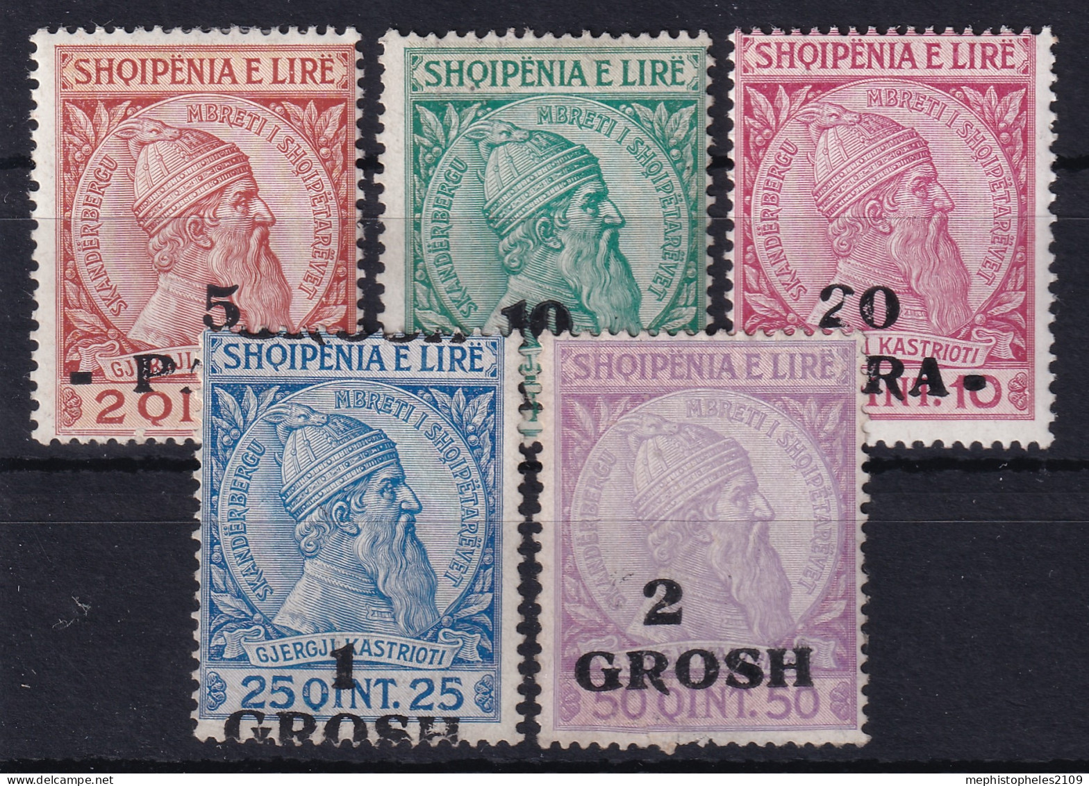 ALBANIA 1914 - MLH - Sc# 47-52 - Complete Set! - Albanien