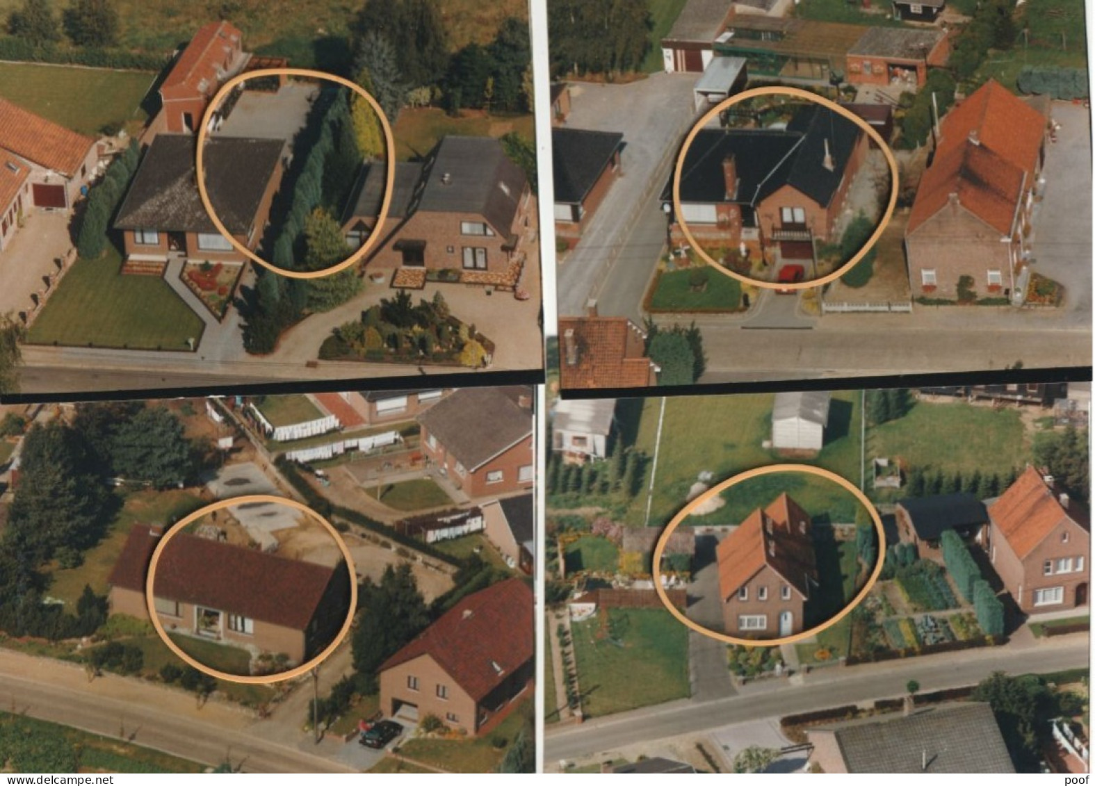 Ophoven / Kinrooi : Landweg , De Belder , Dikke Linde , Leustraat ----  4 Luchtfoto's - Kinrooi