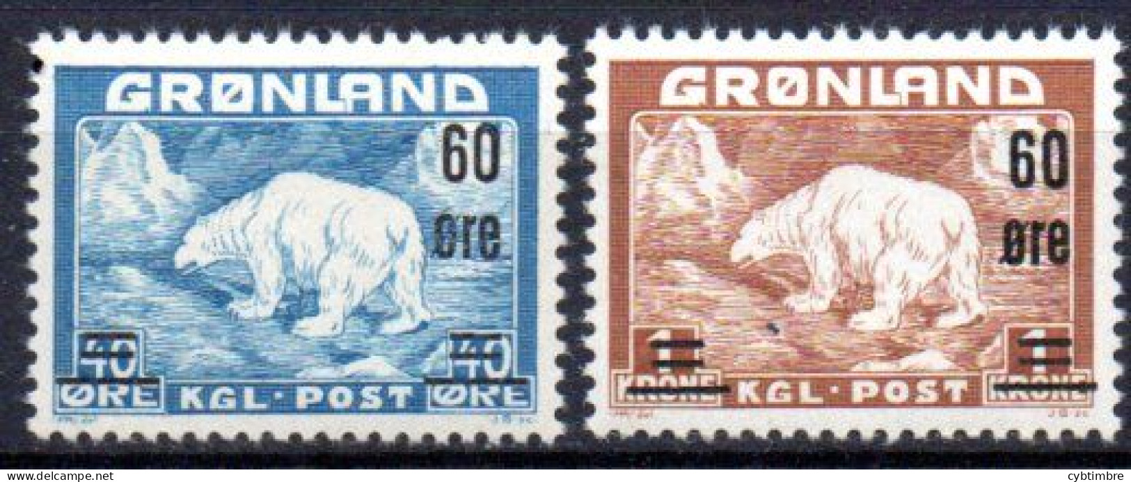 Groenland:: Yvert N° 28/29**; MNH; Cote 115€ - Ungebraucht