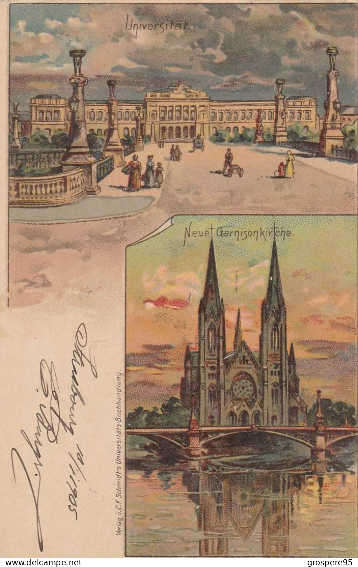 STRASSBURG STRASBOURG UNIVERSITAT UNIVERSITEE NEUE GARNISONKIRCHE EGLISE SAINT PAUL 1905 - Strasbourg