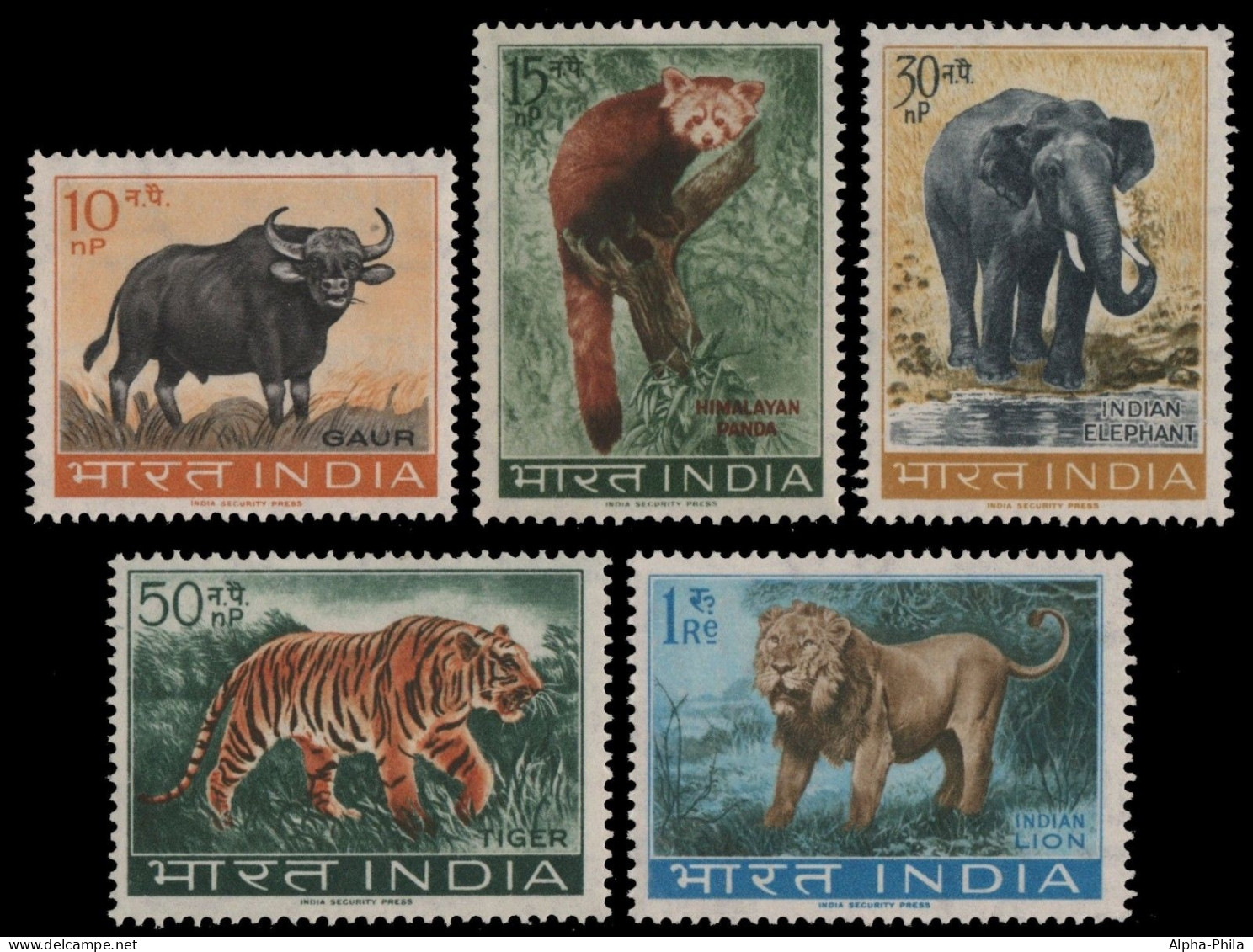 Indien 1963 - Mi-Nr. 358-362 ** - MNH - Wildtiere / Wild Animals - Neufs