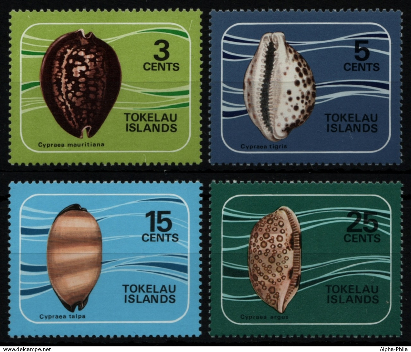 Tokelau 1974 - Mi-Nr. 34-37 ** - MNH - Meeresschnecken / Marine Snails - Tokelau