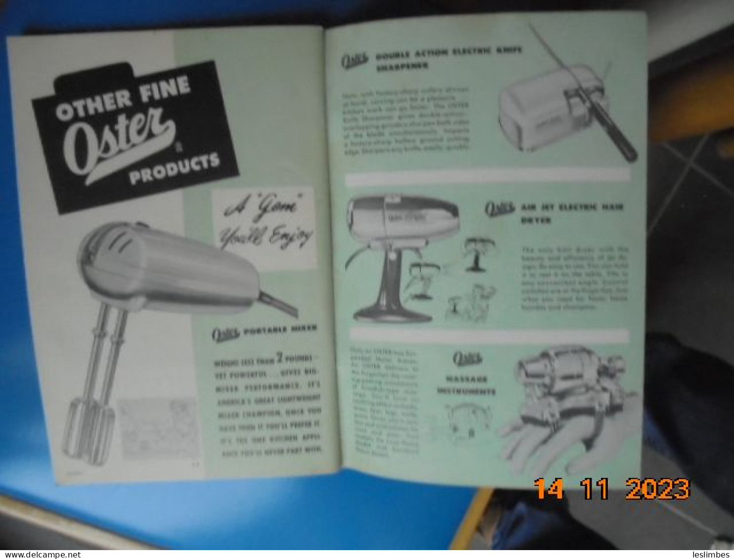 Osterizer The New Modern Meal Maker - John Oster Manufacturing Company 1953 - Americana