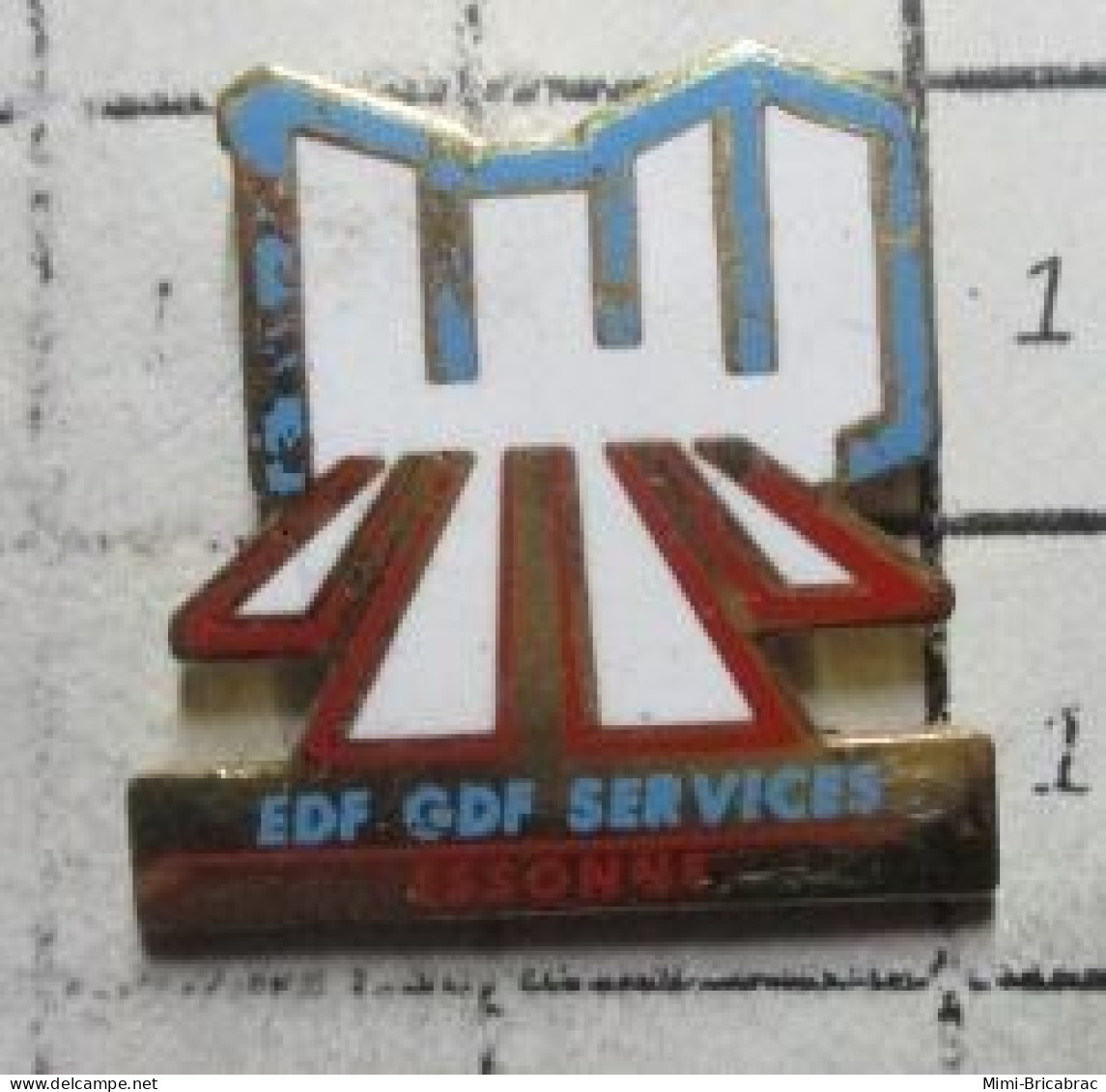 712E Pin's Pins / Beau Et Rare / EDF GDF SERVICES ESSONNE - EDF GDF