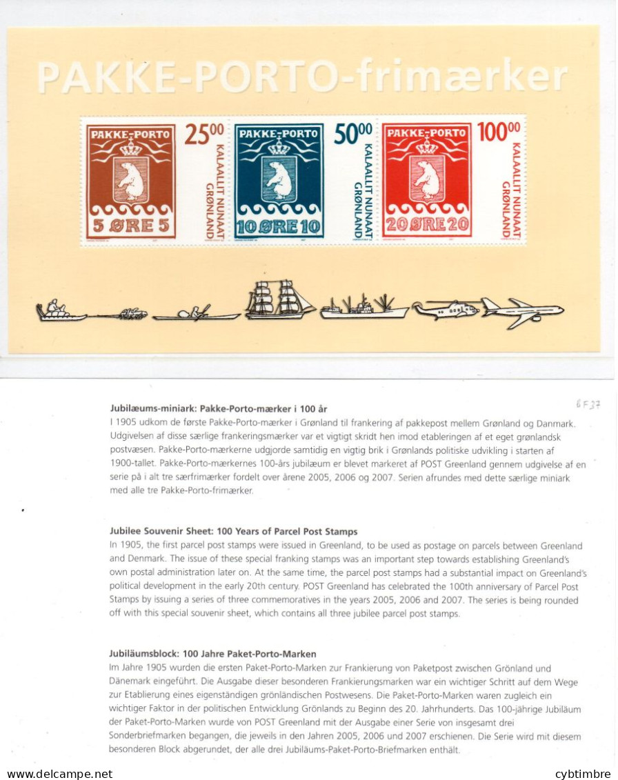 Groenland:: Yvert N° BF 37**; MNH; Cote 75€ - Blocks & Sheetlets