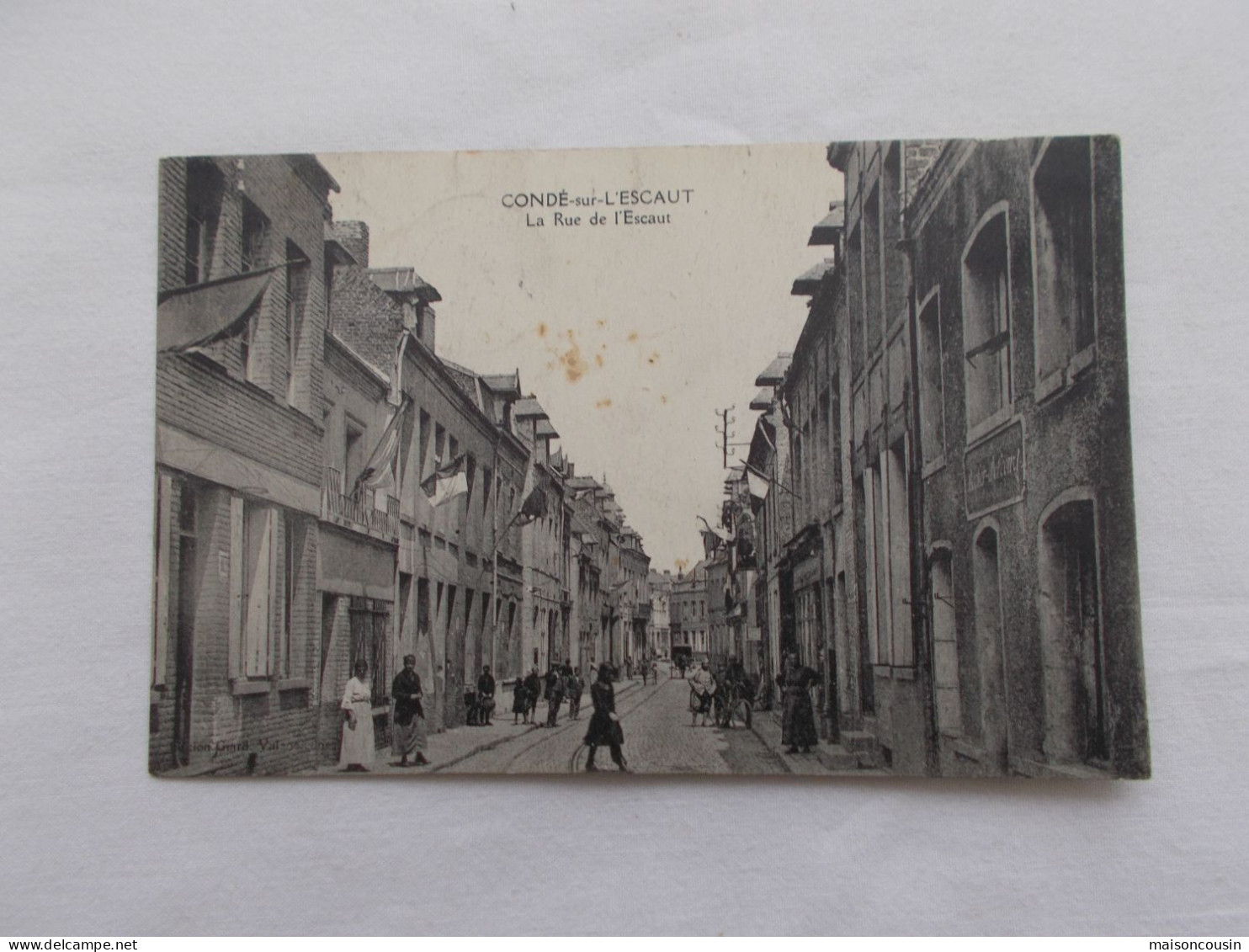 Carte Postale Ancienne Cpa NORD CONDE SUR ESCAULT RUE DE L ESCAULT - Conde Sur Escaut