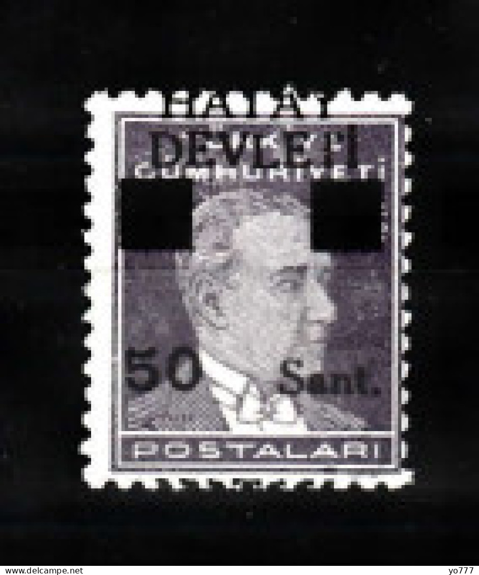 (H-03) 1939 BLACK "" HATAY DEVLETI "" OVERPRINTED POSTAGE STAMPS ON TURKISH REPUBLIC POSTAGE STAMPS MH* ERROR NO GUM - 1934-39 Sandschak Alexandrette & Hatay