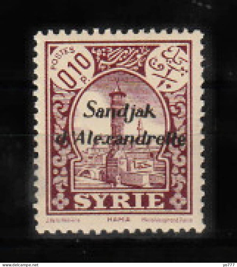 (H-01) 1938 HATAY STAMPS WITH RED AND BLACK SANDJAK D'ALEXANDRETTE OVERPRINT ON SYRIA POSTAGE STAMPS MNH** - 1934-39 Sandjak D'Alexandrette & Hatay