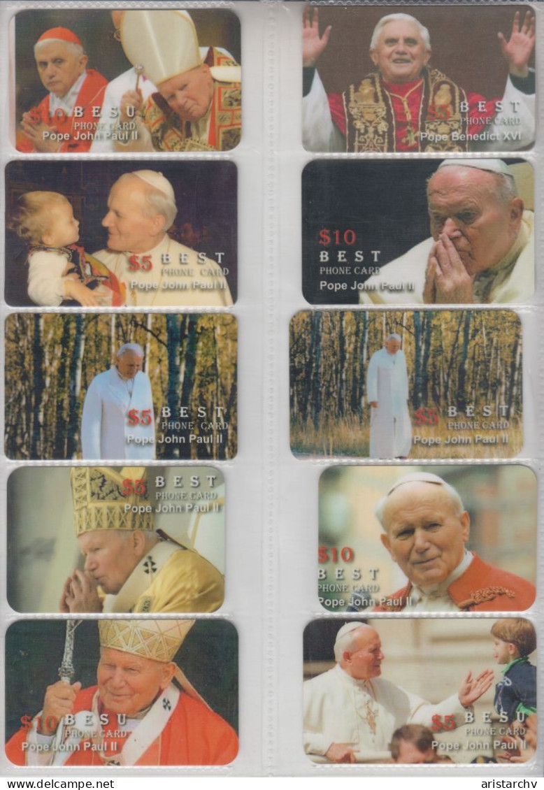 ISRAEL POPE JOHN PAUL II BENEDICT XVI 46 CARDS - Israël