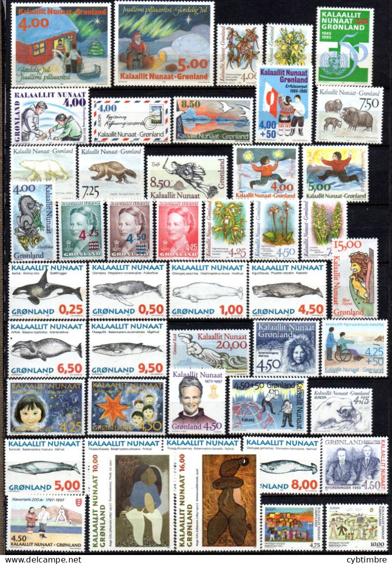 Groenland:: Yvert N° Entre 252/303**; MNH; Cote 154€ Petit Prix à Profiter!!! - Collections, Lots & Series