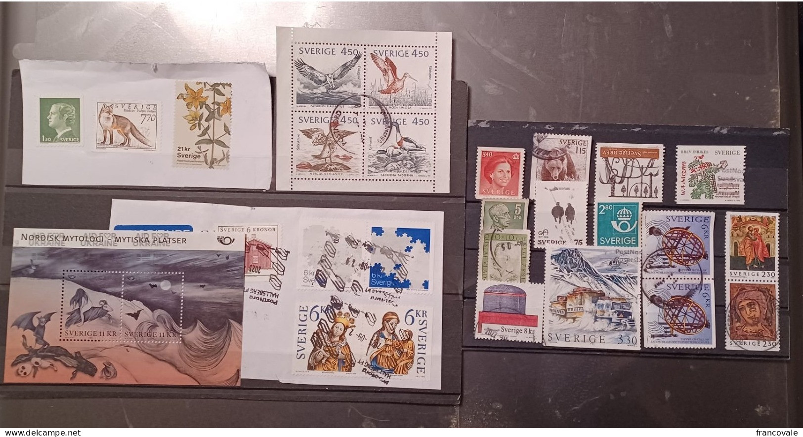 Sweden Svezia Lot 27 Stamps Various  Booklet Fragment  And Other Travelled In 2022 And 2023 - Usati