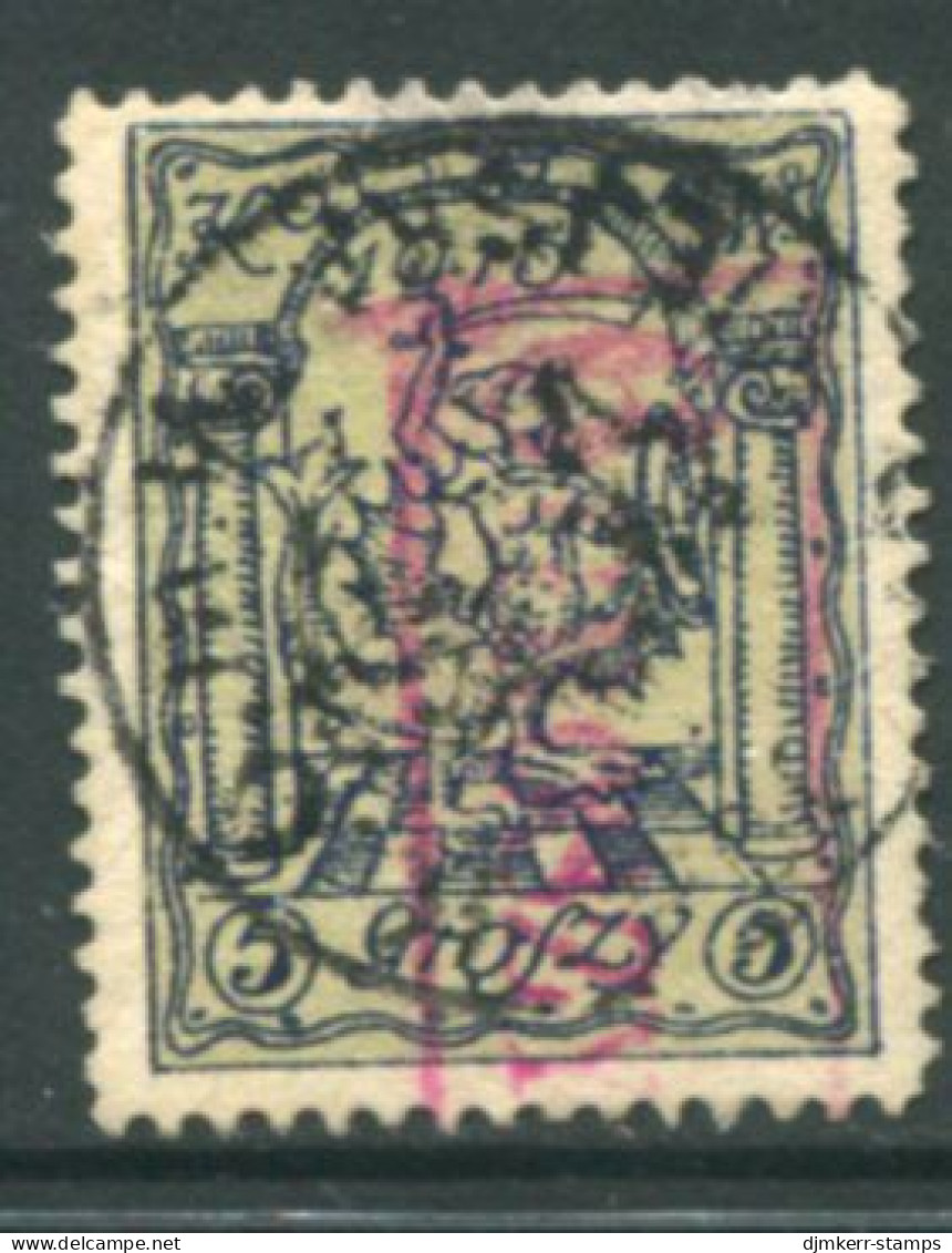 WARSAW CITY POST 1915 Surcharge.in Red 6 Grosszy On 5 Gr.. Used.  Michel 4a - Usados