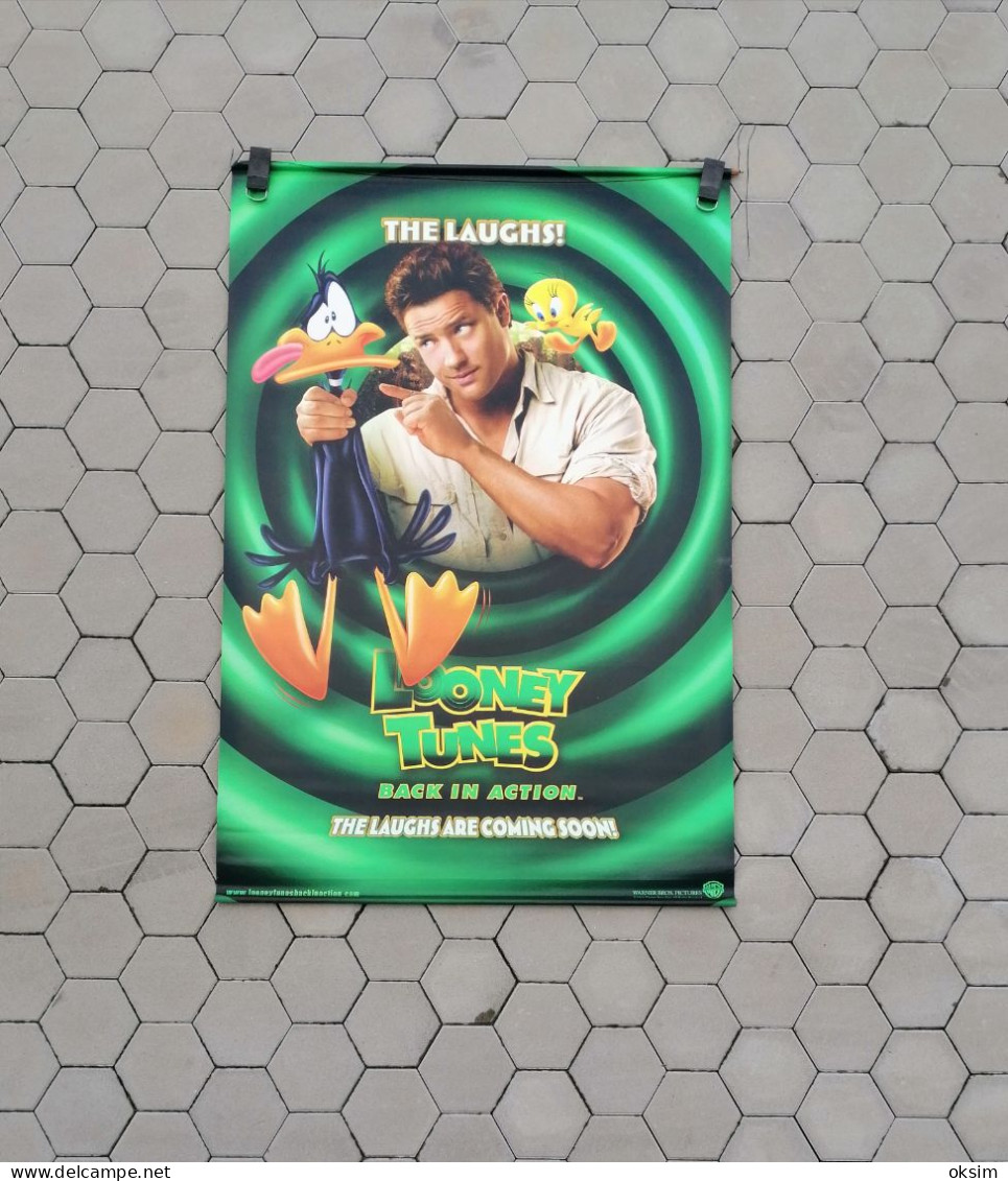 LOONEY TUNES: BACK IN ACTION, BRENDAN FRASER, ORIGINAL AMERICAN JUMBO MOVIE POSTER Dim. 185x125 Cm!!! - Affiches & Posters