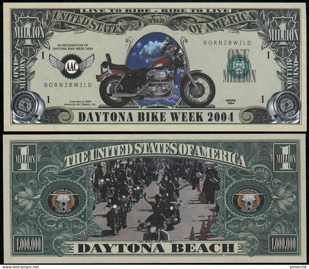 USA - FANTASY NOTE - DAYTONA  BIKE  WEEK  2004 - UNC - Andere & Zonder Classificatie