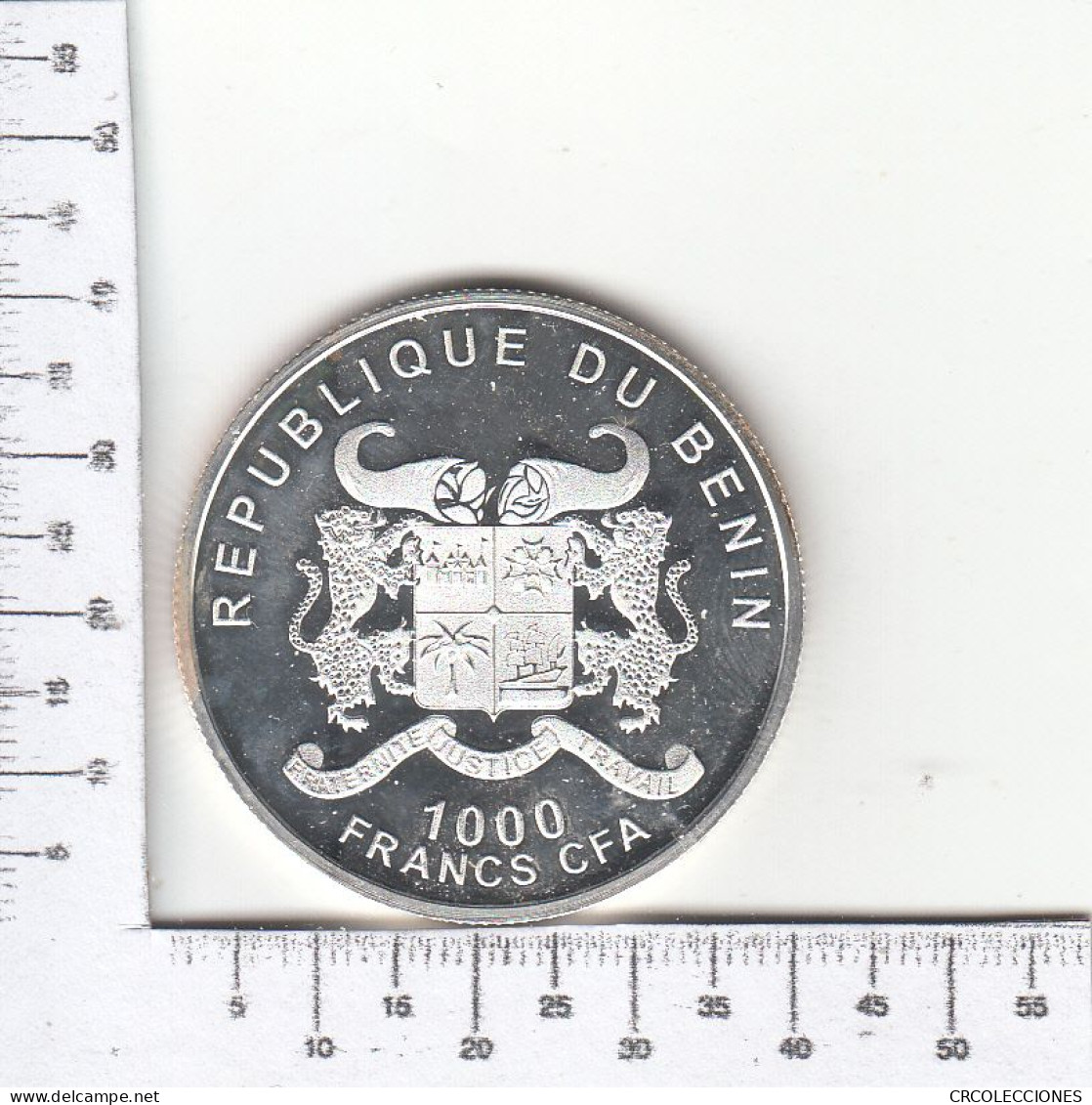 CR1748 MONEDA BENIN 1000 FRANCOS CFA PLATA 2014 - Benin