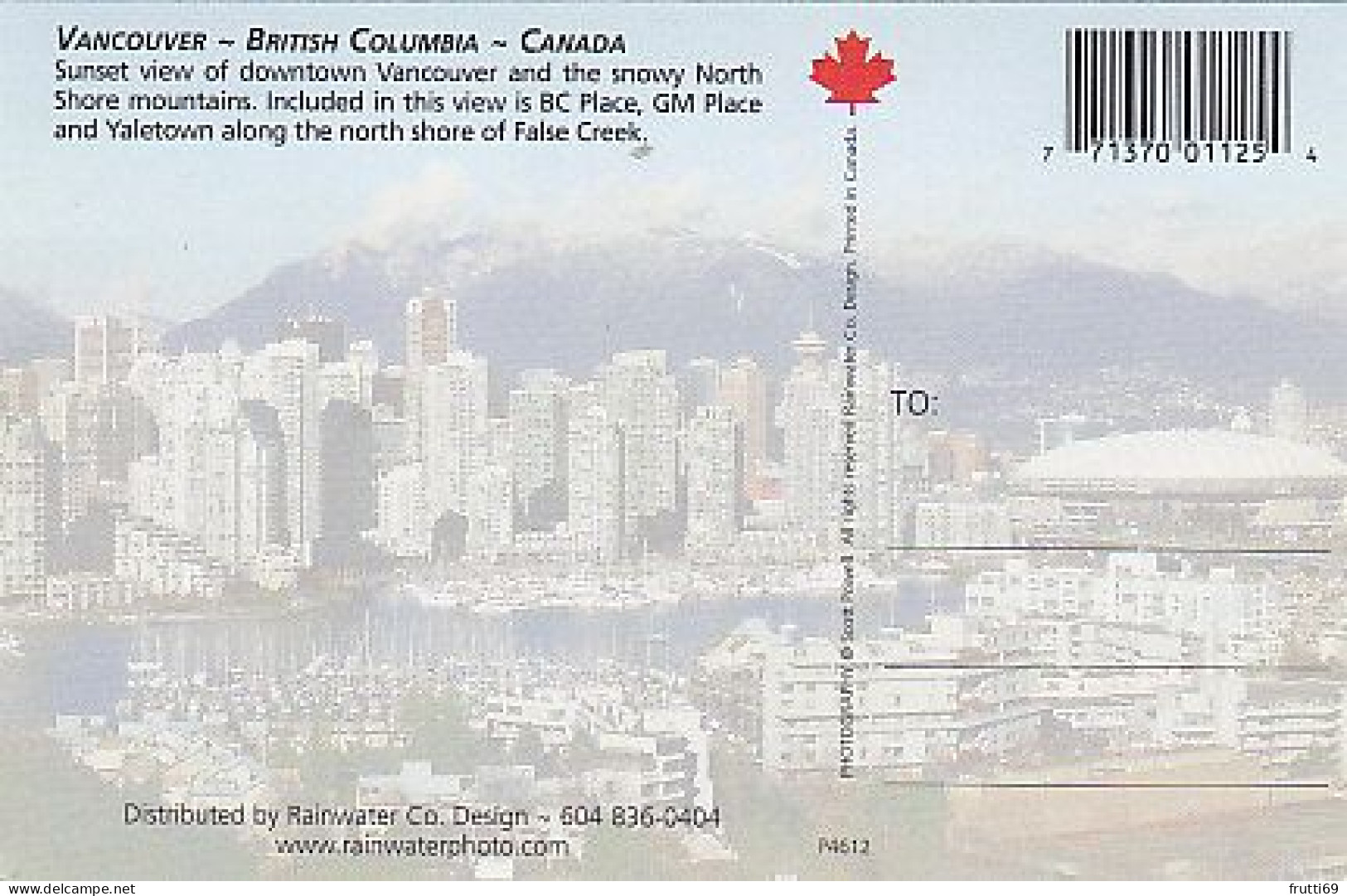 AK 180950 CANADA - British Columbia - Vancouver - Vancouver