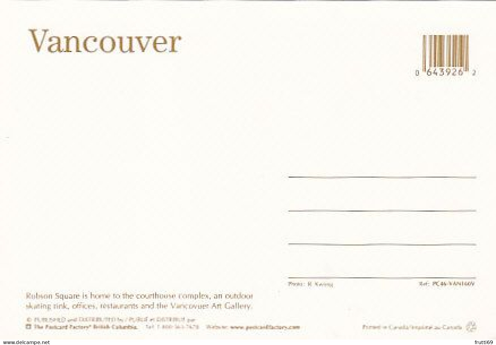 AK 180958 CANADA - British Columbia - Vancouver - Robson Square - Vancouver