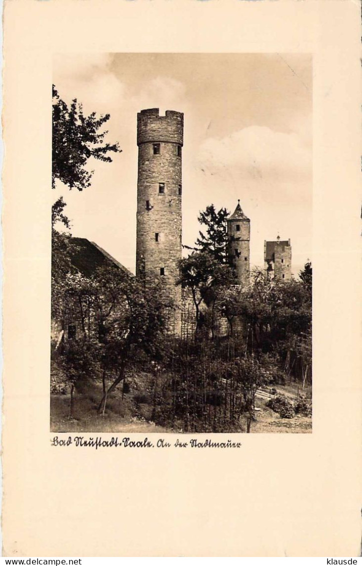 Bad Neustadt/Saale - An Der Stadtmauer Gel.1937 Bahnpost - Neustadt Waldnaab