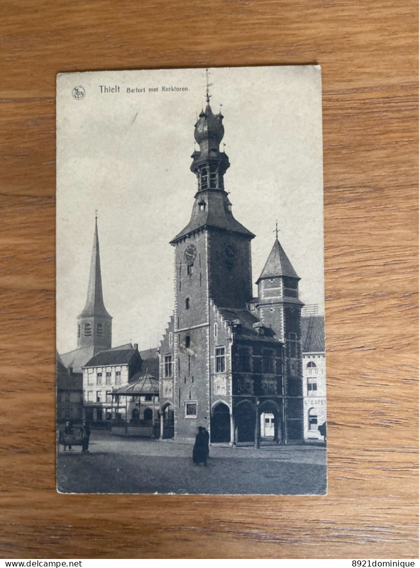 Tielt - Thielt * Belfort Met Kerktoren - Tielt