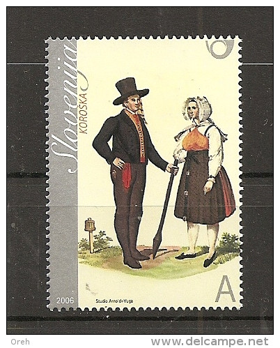 SLOVENIA 2006,MI. NO  571,NATIONAL COSTUMES,MNH - Slowenien