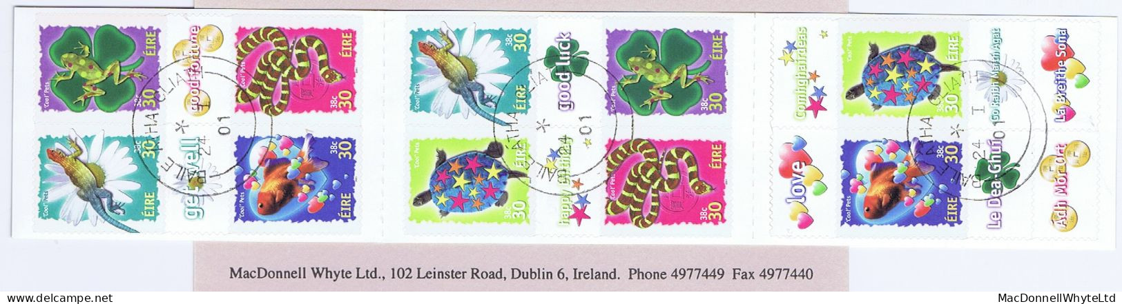 Ireland 2001 Greetings Cool Pets €3.80 Booklet Complete Fine Used Cds - Usados