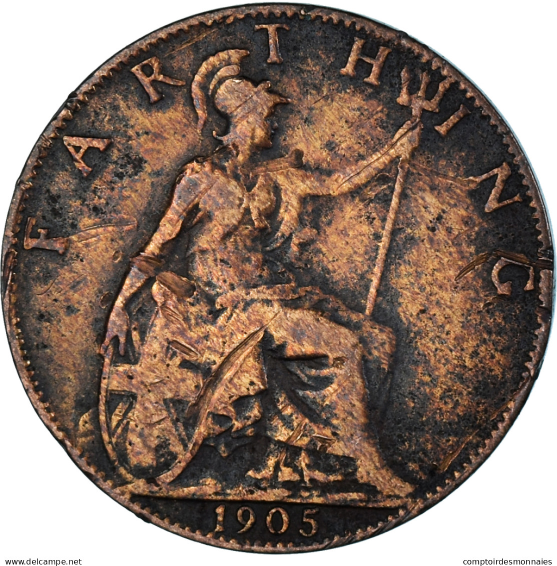 Monnaie, Grande-Bretagne, Farthing, 1905 - B. 1 Farthing