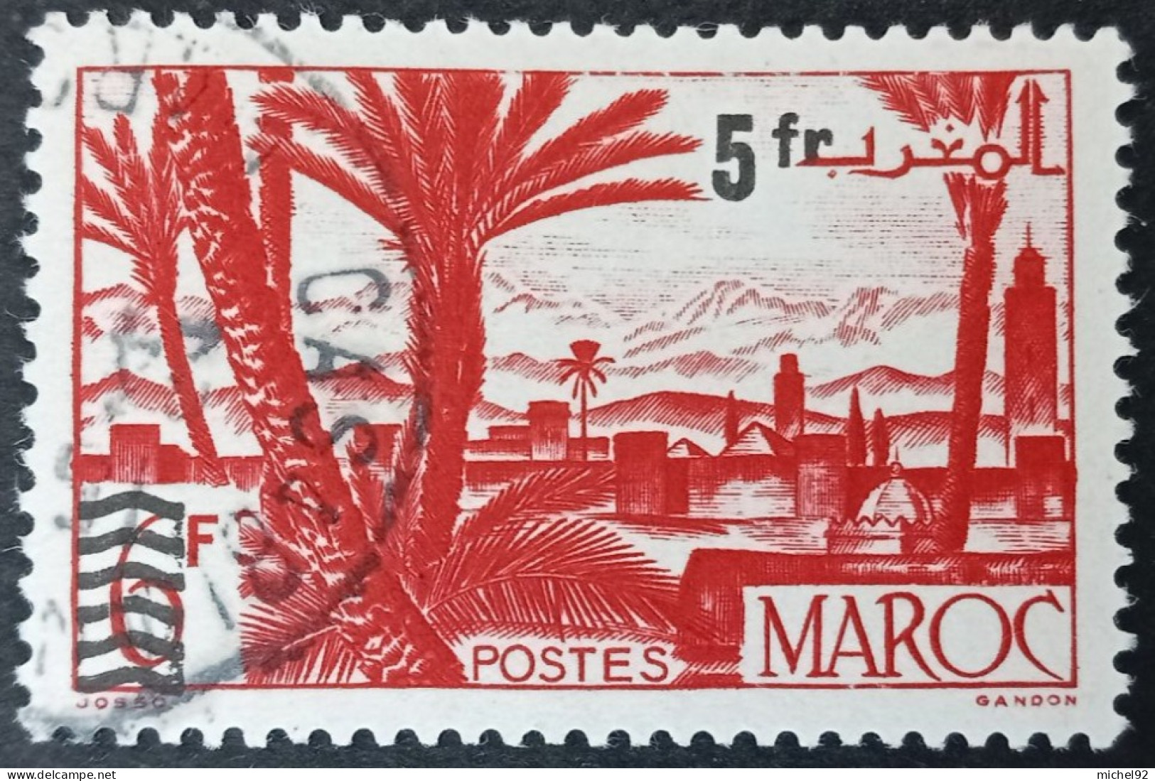 Maroc 1951 - YT N°298 - Oblitéré - Usados