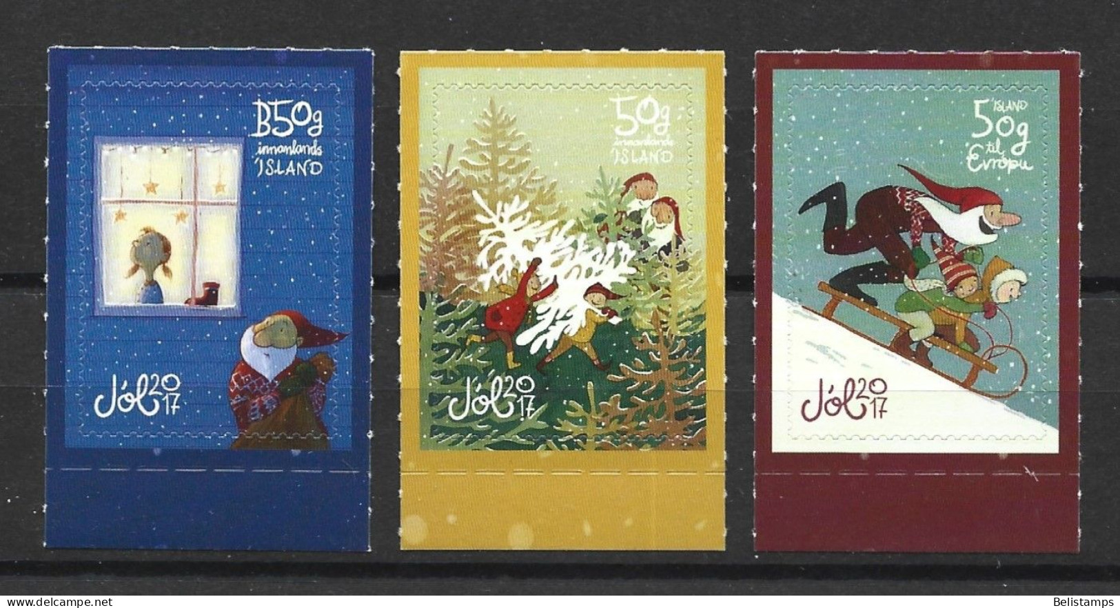 Iceland 2017. Scott #1453-5 (MNH) Christmas  *Complete Set* - Nuevos