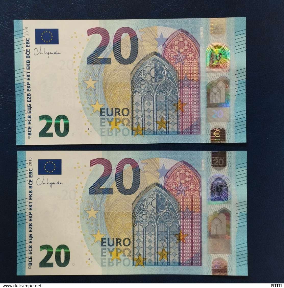 EURO GERMANY 20 R013B4 RP LAGARDE UNC, PAIR CORRELATIVE - 20 Euro