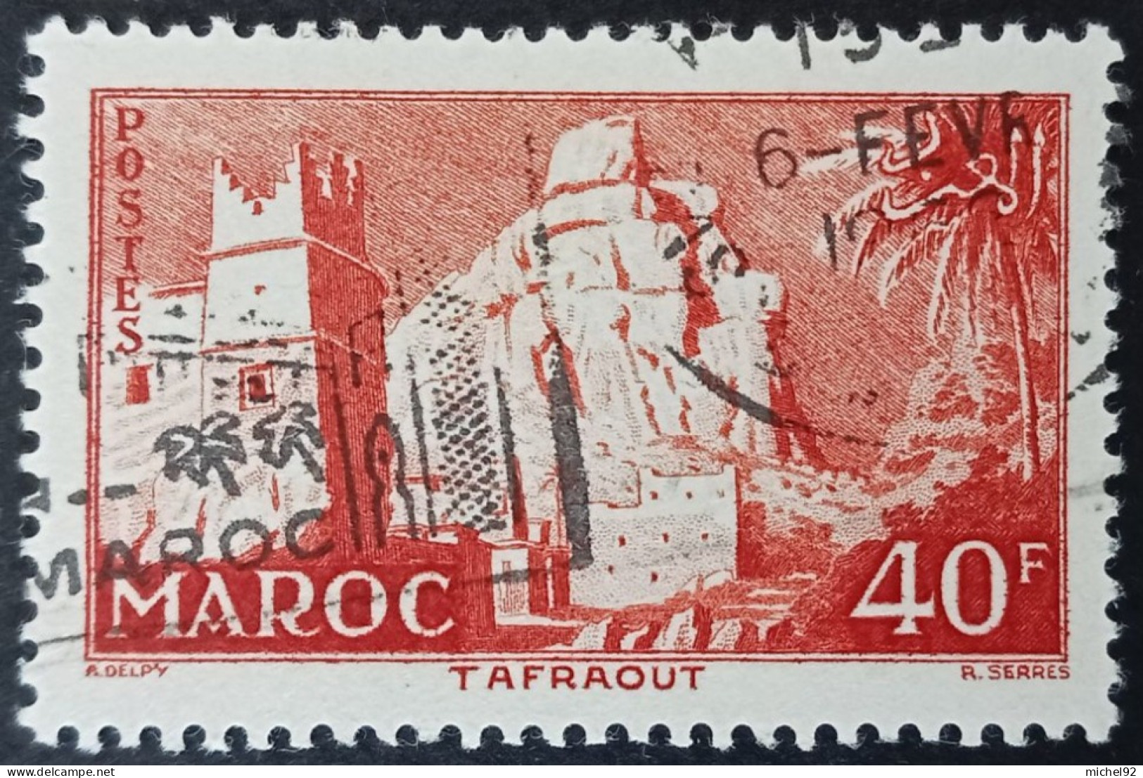 Maroc 1955-56 - YT N°359 - Oblitéré - Usati