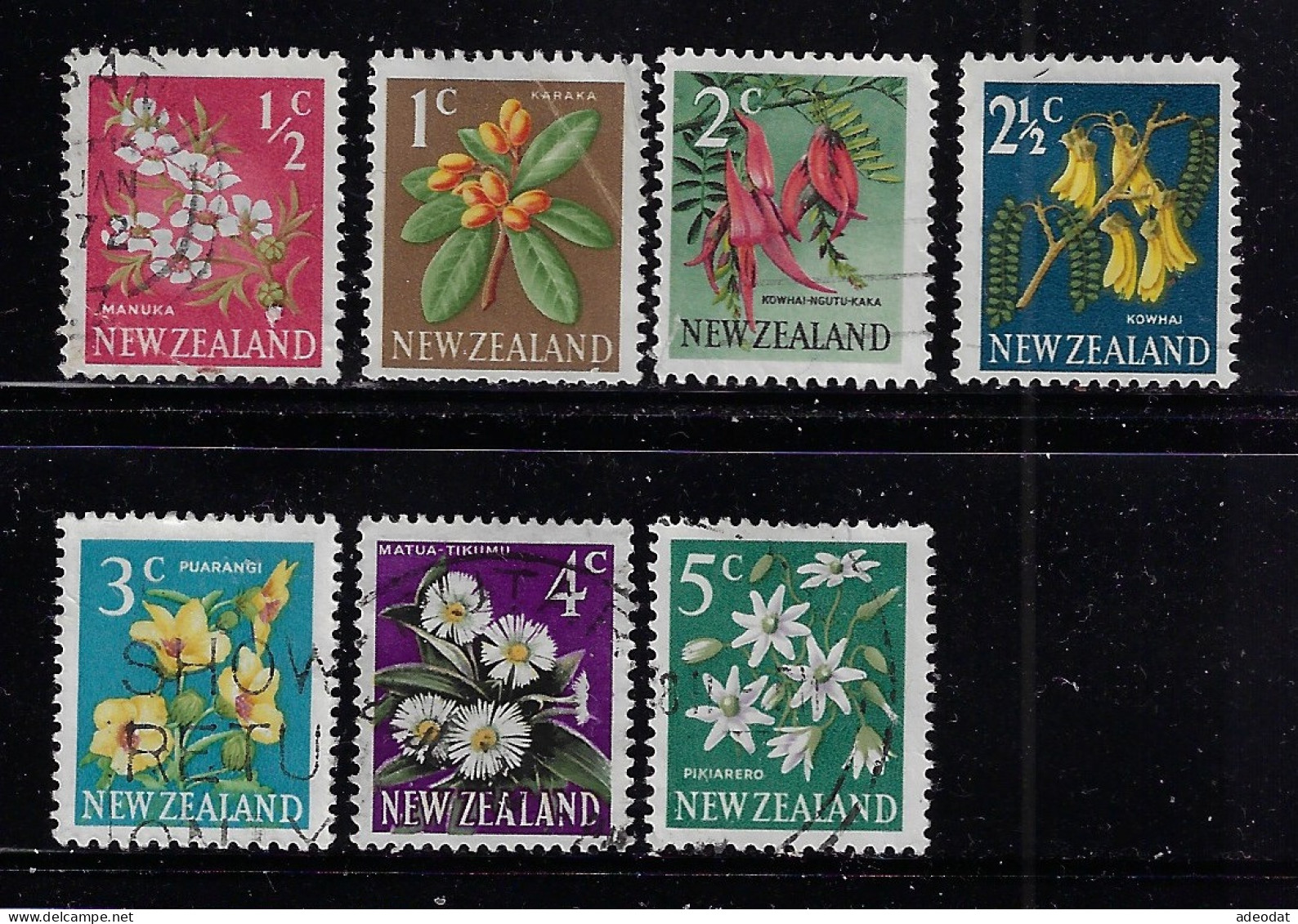 NEW ZEALAND 1967-1970 SCOTT #382-388 USED - Gebraucht