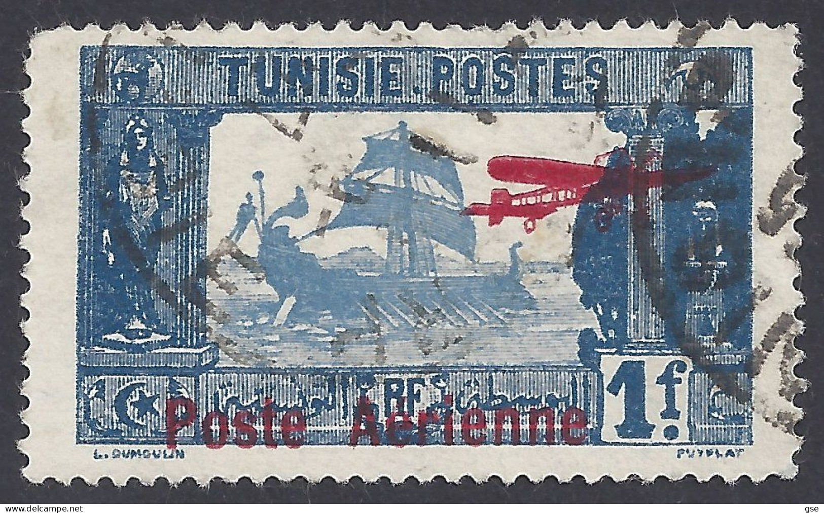 TUNISIA 1927 - Yvert A3° - Posta Aerea | - Poste Aérienne