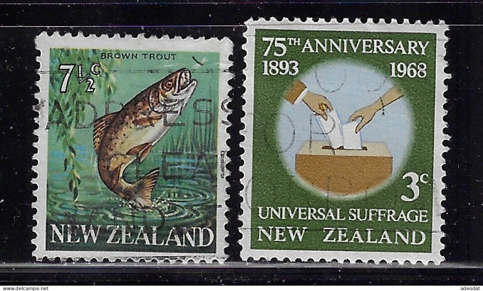 NEW ZEALAND 1967,1968 SCOTT #391,412  USED - Used Stamps