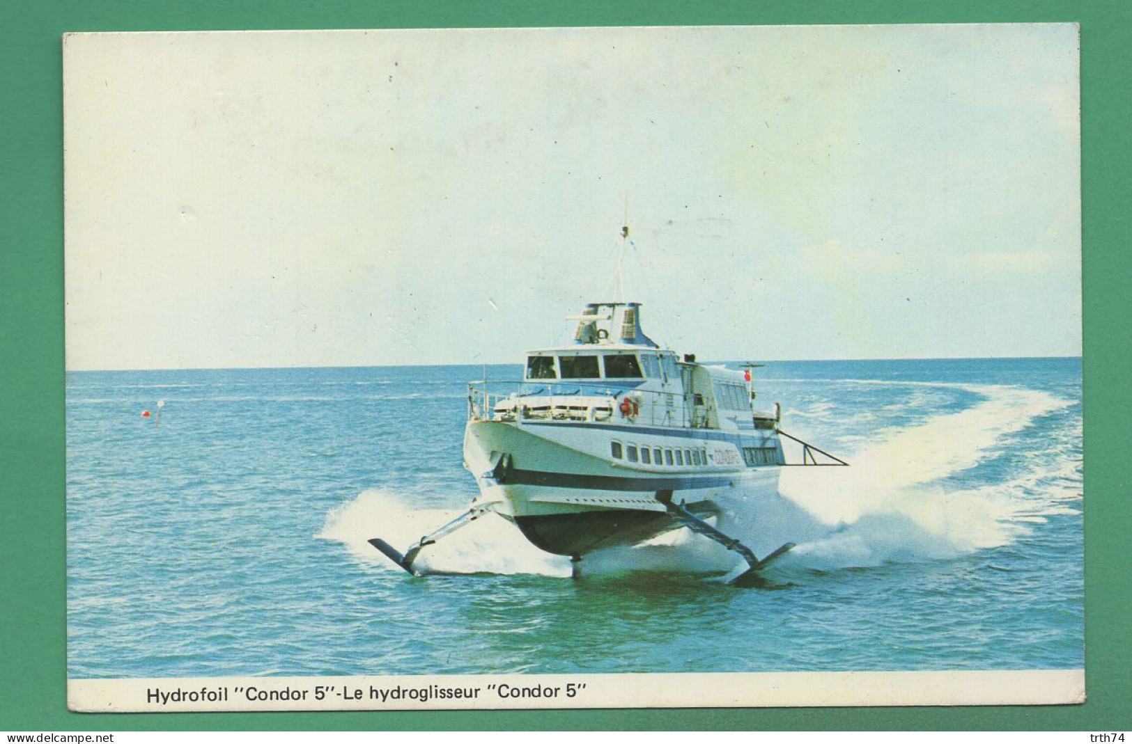 Hydroglisseur Hydrofoil ( Bateau ) Condor 5 Liaisons Saint Malo, Jersey, Guernsey, Serk, Aurigny - Aéroglisseurs