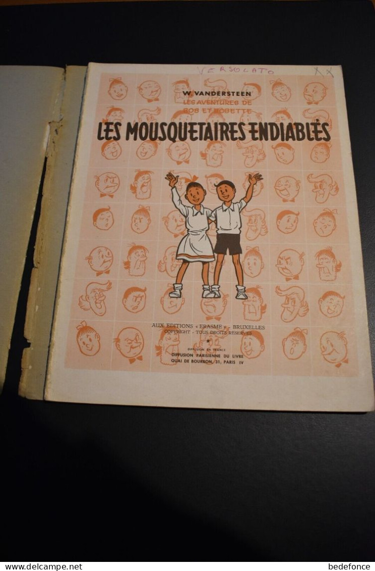 Bob Et Bobette - 49 - Les Mousquetaires Endiablés - Vandersteen 1965 Incomplet - Suske En Wiske