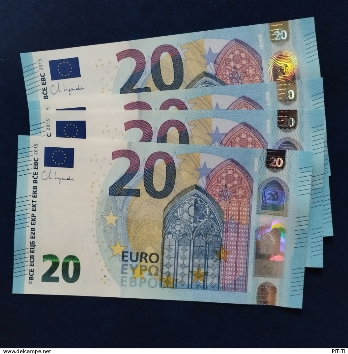 EURO GERMANY 20 R021A1 RP LAGARDE UNC, FOUR CORRELATIVE - 20 Euro
