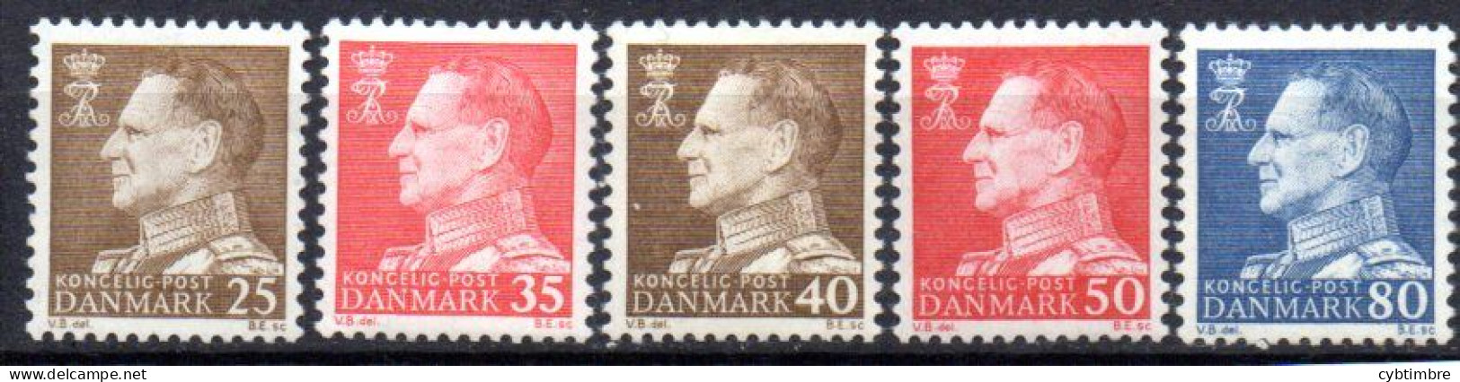 Danemark: Yvert N° 420/424** - Unused Stamps