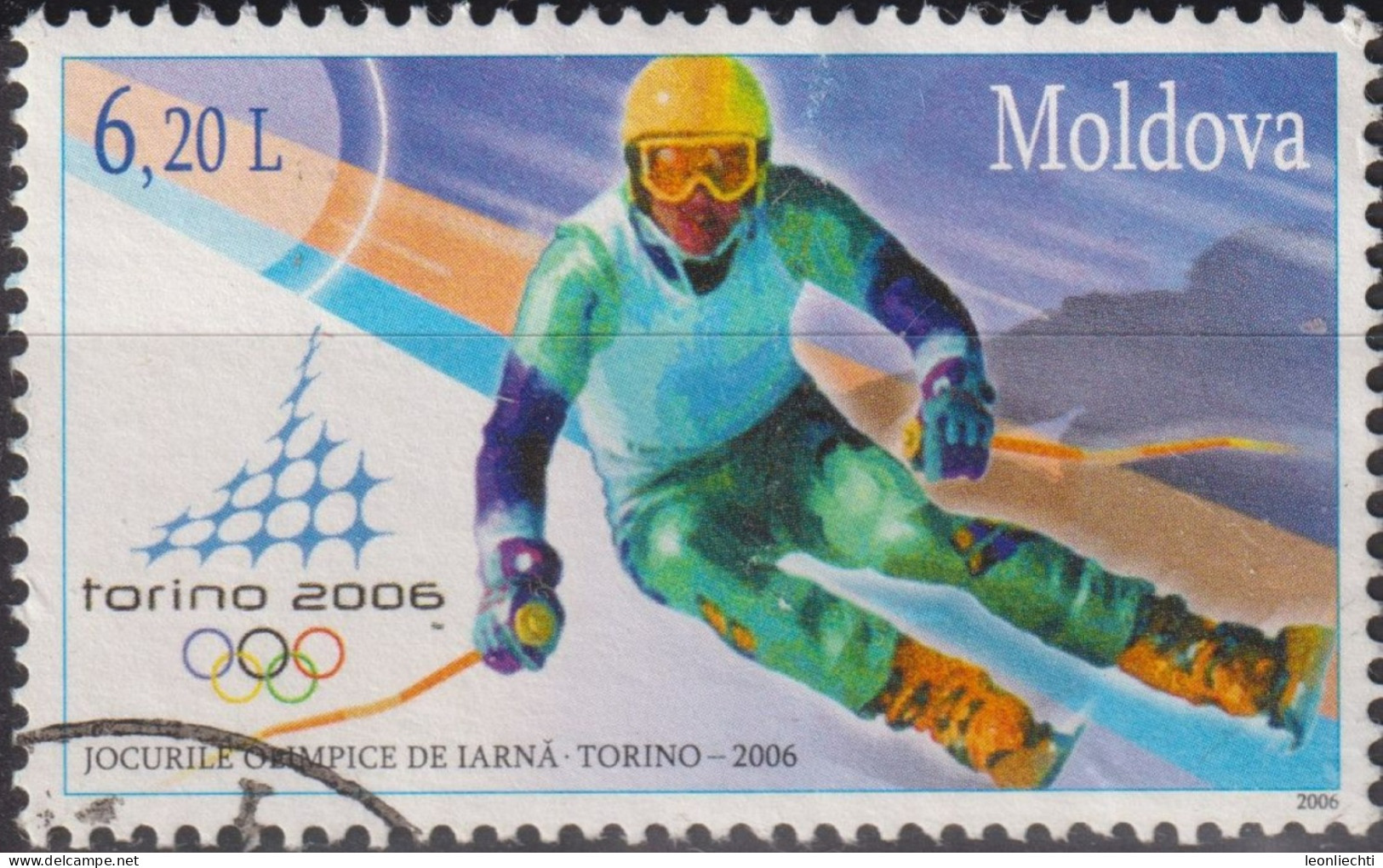 2006 Moldawien/ Moldova, ° Mi:MD 537, Yt:MD 462, Sg:MD 529,  Olympische Winterspiele ,Turin - Winter 2006: Turin