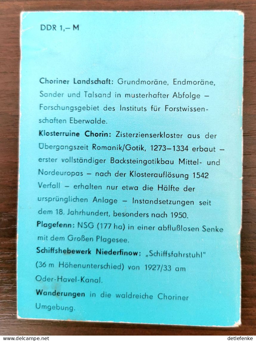 Chorin Und Umgebung Schiffshebewerk Ein Wanderheft / Landkreis Barnim - Brandenburg