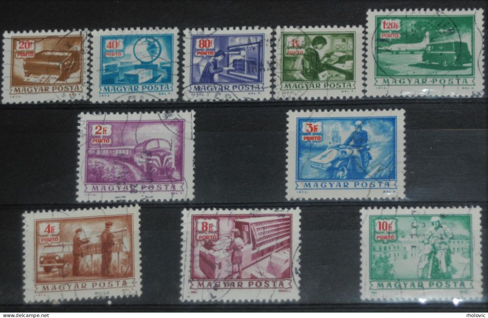 HUNGARY, Mix Stamps, Post Office, Postman, Transport, Used - Poste