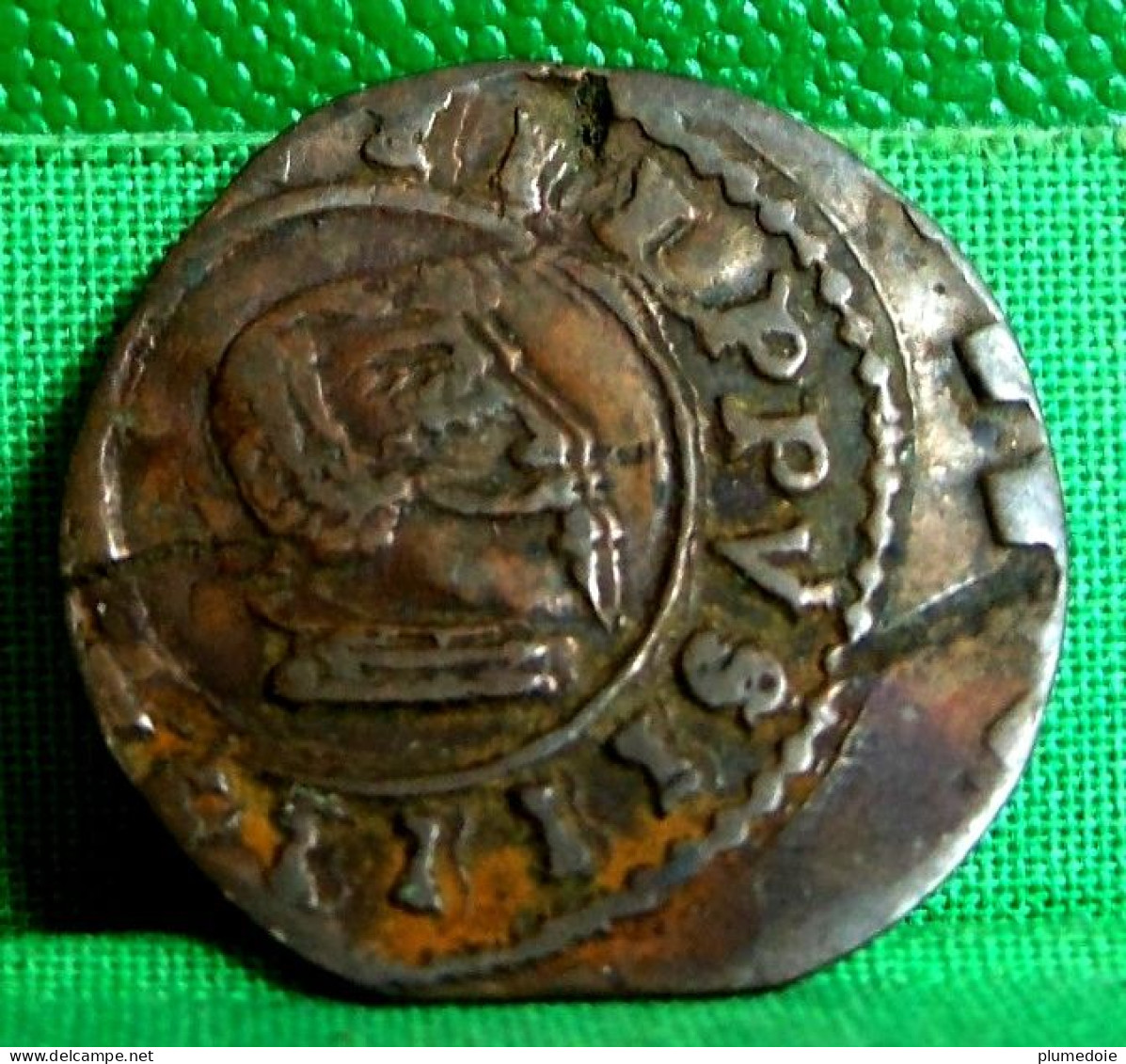 FELIPE IV Monnaie ESPAGNE  PHILIPPUS IIII  16 MARAVEDIS 1663 JS  Fautée   PHILIPPE IV SPAIN - Provincial Currencies