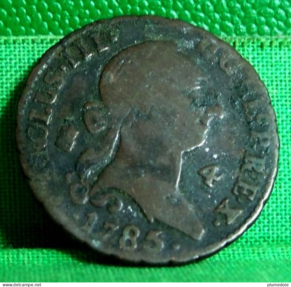 ESPAGNE 4 Maravedis Charles III 1785 . SPAIN . CAROLUS III. SEGOVIE - Monnaies Provinciales